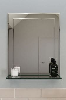 Croydex Rydal Rectangular Mirror With Shelf