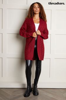 Threadbare Red Cable Knit Cardigan (467603) | 40 €