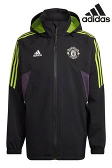 أسود كروم - سترة مطر رياضية Manchester United European من Adidas (467724) | 67 ر.ع
