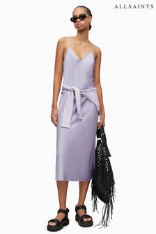 AllSaints Purple Hera Dress (467775) | OMR113