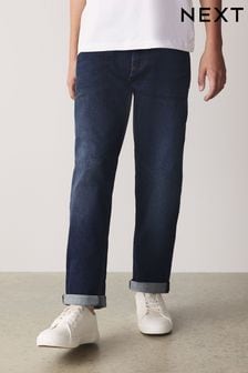 Blue indigo Tapered Loose Fit Cotton Rich Stretch Jeans (3-17yrs) (468138) | Kč415 - Kč605