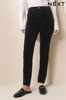 Zwart - Fluwelen skinny jeans (468151) | €69