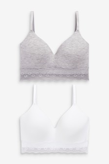 Lot de deux soutiens-gorge Daisy sans armature légèrement rembourrés en modal