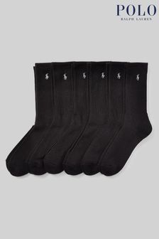 Polo Ralph Lauren Mens Cotton Crew Socks 6 Pack (468547) | 69 €