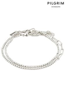 PILGRIM Silver ROWAN Crystal 2-in-1 Bracelet (468669) | LEI 167