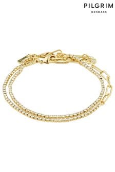 PILGRIM Gold ROWAN Crystal 2-in-1 Bracelet (468741) | AED155
