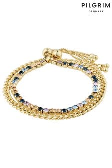 PILGRIM Gold REIGN Bracelet, 2-in-1 Set, with Crystals (468755) | AED194