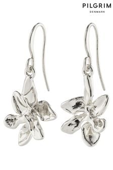 PILGRIM Silver Riko Recycled Earrings With Flower Pendant (469007) | 179 SAR