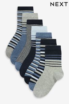 Modra - Komplet 7 parov nogavic z visokim deležem bombaža (469241) | €13 - €16