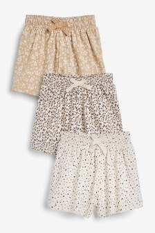 3 Pack Organic Cotton Shorts (3mths-7yrs)