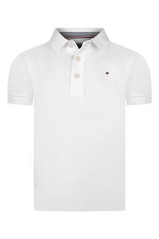 Tommy Hilfiger Boys White Cotton Polo Top (469439) | €41 - €43.50