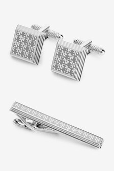 Cufflinks And Tie Clip Set