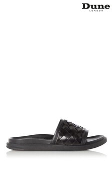 Dune London Black Ivo Woven Sliders (470740) | €46