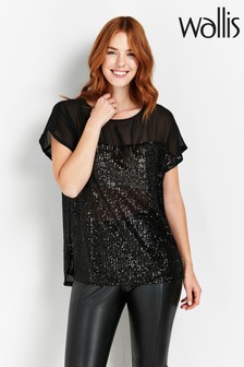 Wallis Black Sequin T-Shirt (470749) | 9 €