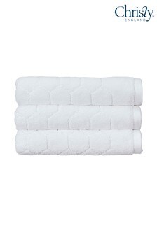 Christy White Honeycomb Geometric Towel (471408) | $51