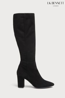 L.K.Bennett Black Sirena Block Heel Knee Boots (471635) | 536 €