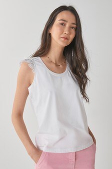 Haut sans manches souple brodé