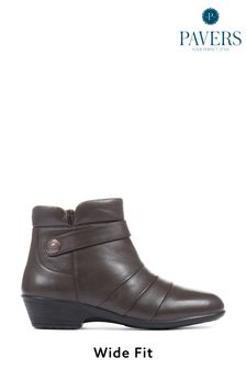 Коричневый - Женские кожаные Сапоги и ботинки pavers (472001) | €32
