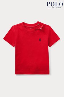 Roșu - Tricou pentru copii Polo Ralph Lauren din jerseu cu logo (472179) | 247 LEI