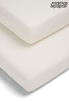 Mamas & Papas Cream Twin Pack Cotbed Fitted Sheets (472569) | €39