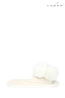 Lunar White Pom Pom Mule Slippers (472718) | €25