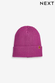 Magenta Pink Rib Beanie Hat (1-16yrs) (473098) | 20 QAR - 40 QAR