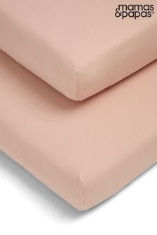 Mamas & Papas Terracota Twin Pack Cotbed Fitted Sheets (473149) | €34