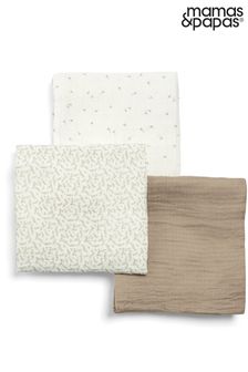 Mamas & Papas Multi Welcome To The World Seedling 3 Pk Muslin Squares (473366) | €34