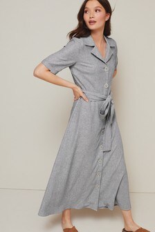 Stripe Linen Mix Shirt Dress (473686) | 24 €