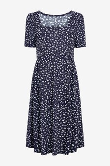 Robe maternité fleurie en crêpe