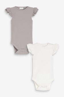 Lot de 2 bodys à manches courtes volantées (0 mois - 2 ans)