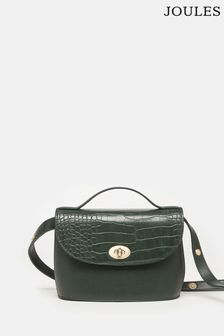 Joules Claire Green Faux Leather Croc Effect Cross Body Bag (473823) | 198 QAR