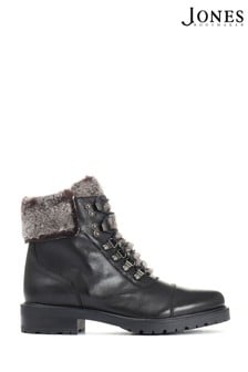 Jones Bootmaker Black Leather Lace-Up Ladies Hiker Boots (474895) | €61