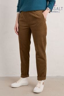 Dark Brown - Seasalt Cornwall Crackington Trousers (475118) | kr1 250