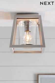 Grey Malvern Flush Ceiling Light (475271) | €72