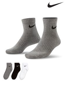 Weiß-schwarz - Nike Leichte, gepolsterte Knöchelsocken, 3er-Pack (475441) | 22 €