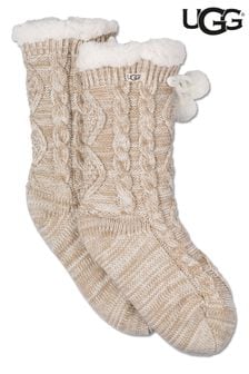 UGG Pom Pom Fleece Lined Socks (476205) | AED129