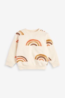 Sweat ras de cou en jersey imprimé arc-en-ciel (3 mois - 7 ans)