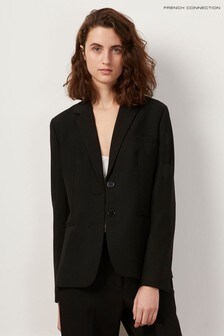 French Connection Black Whisper Ruth Fitted Blazer (477189) | $206
