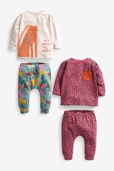 Baby 4 Piece T-Shirt And Leggings Set (0mths-3yrs)