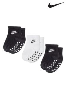 Nike Black 3 Pack Baby Gripper Socks (477803) | €14