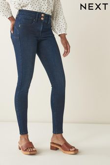 Inktblauw - Next - Ondersteunende, afslankende en vormgevende skinny jeans (478625) | €46