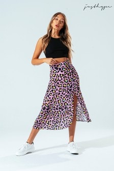 Hype. Pink Multi Disco Leopard Skirt (478626) | $48