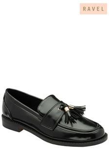 Ravel Black Tassle Trim Loafers Shoes (479235) | AED277