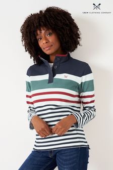 Blau - Crew Clothing Company Gestreiftes Sweatshirt aus Baumwolle, mehrfarbig (479385) | 45 €