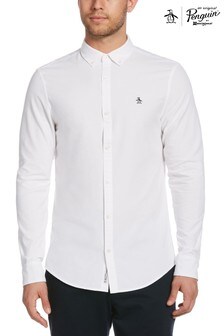 Original Penguin White Slim Fit Cotton Oxford Shirt (479537) | ₪ 279