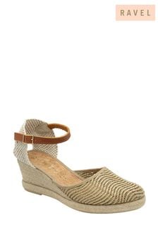 Ravel Cream Woven Espadrilles On A Rope Unit Sandals (479544) | OMR36