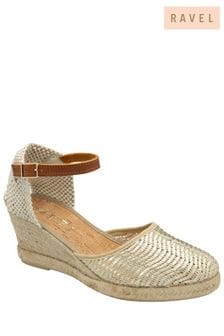 Ravel Gold Woven Espadrilles On A Rope Unit Sandals (479853) | AED388