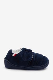 Navy Blue Strap Touch Fasten Cupsole Slippers (480019) | ₪ 39 - ₪ 47
