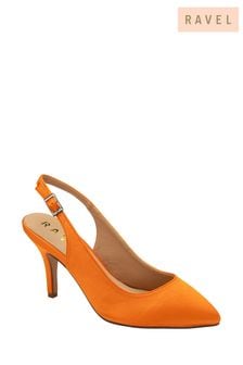 Ravel Orange Slingback Shoes On a Kitten Heels (480193) | $103